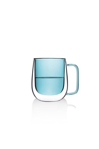 Perotti - 13378 Double Color Wall Kulplu Bardak 250ml - Mavi