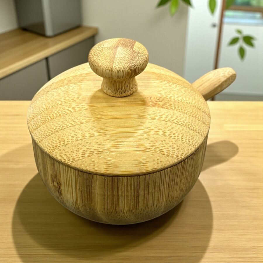 3 Parça Bambu Şekerlik Kaşıklı Set - 53 - 1