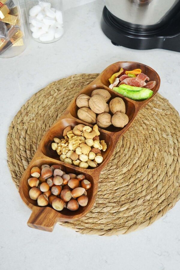 4 Bölmeli Akasya Çerezlik 4 Bölmeli Akasya Çerezlik