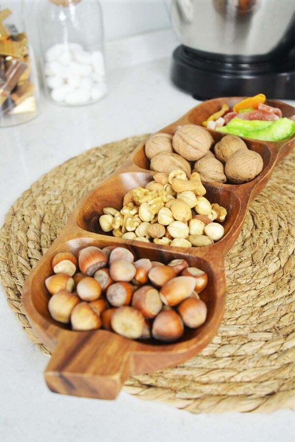 4 Bölmeli Akasya Çerezlik 4 Bölmeli Akasya Çerezlik