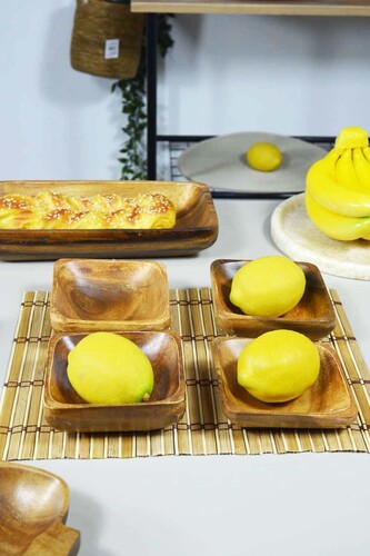 4'lü Akasya Kare Kase Çerezlik Seti - 2