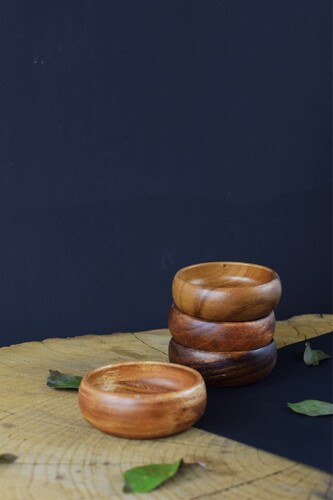 SepetçiBaba - 4'lü Yuvarlak Akasya Çerezlik Fma01903