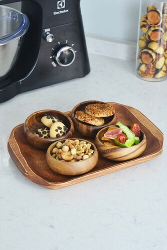 SepetçiBaba - Akasya - 5 Parça Tepsi ve Çerez Sunum Seti - WD-25