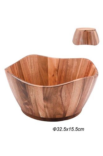 SepetçiBaba - Akasya Dalgalı Yuvarlak Kase Büyük Boy - 13832 