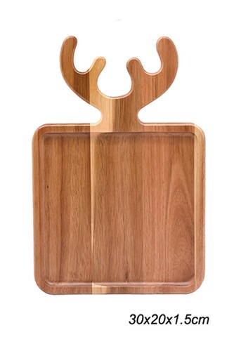 SepetçiBaba - Akasya Geyik Kare Sunum Tabağı Büyük Boy - 65630 