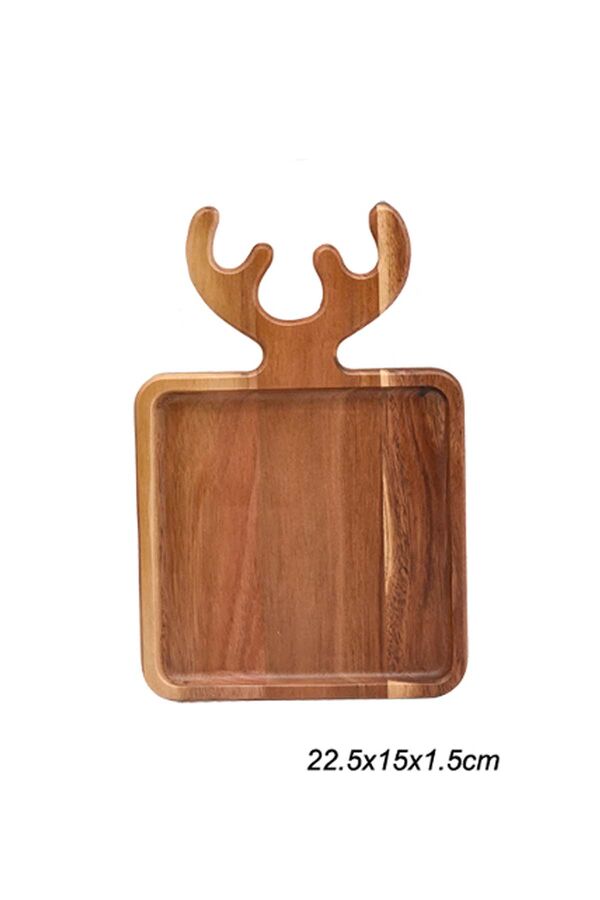 Akasya Geyik Kare Sunum Tabağı Küçük Boy - 65622 