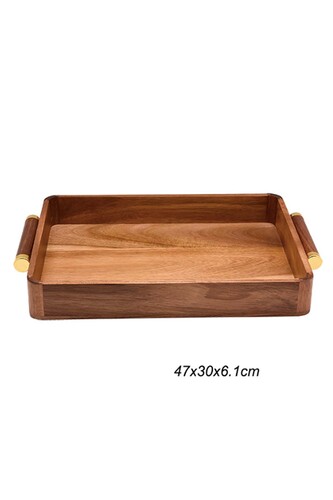 SepetçiBaba - Akasya Gold Büyük Boy Tepsi - 56047