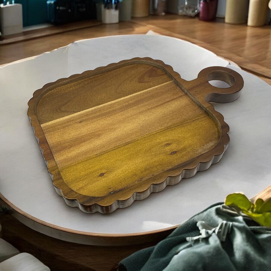 Akasya Kare Tutmalı Sunum Tabağı - 67434