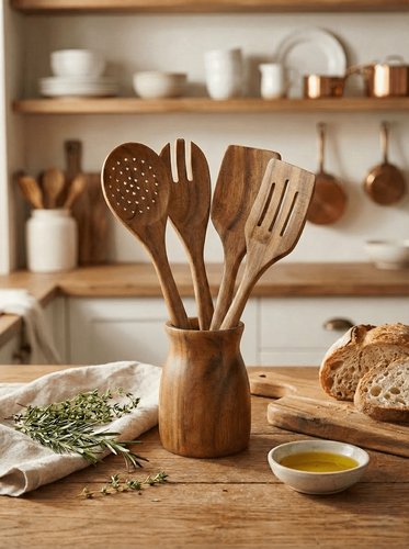 SepetçiBaba - Akasya Tezgah Üstü Kaşık Seti - 11610