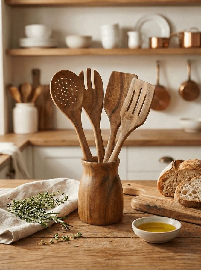 Akasya Tezgah Üstü Kaşık Seti - 11610