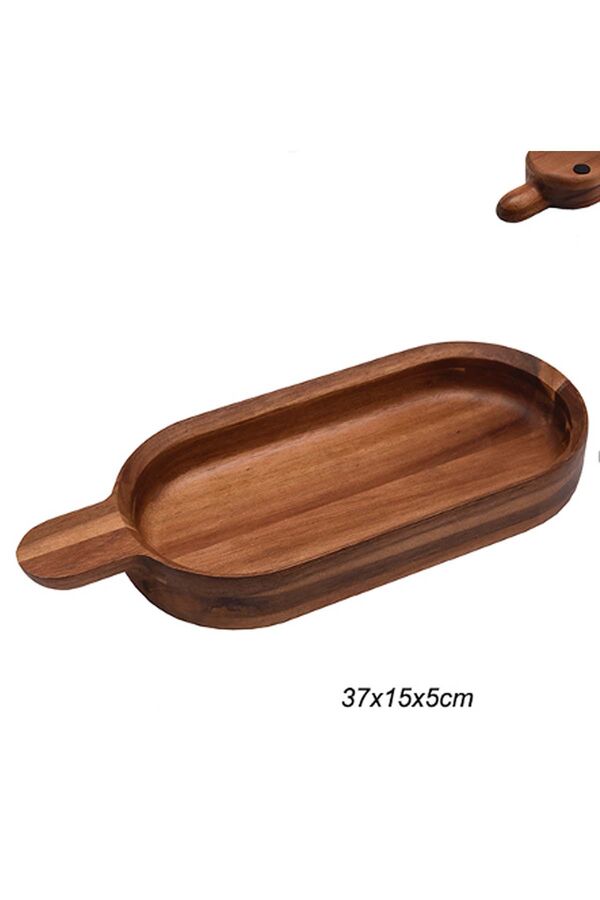 Akasya Tutmalı Sunum Tepsisi Büyük Boy - 73537