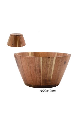 SepetçiBaba - Akasya Yuvarlak Dekoratif Sunum Kasesi 20*10 - 09620