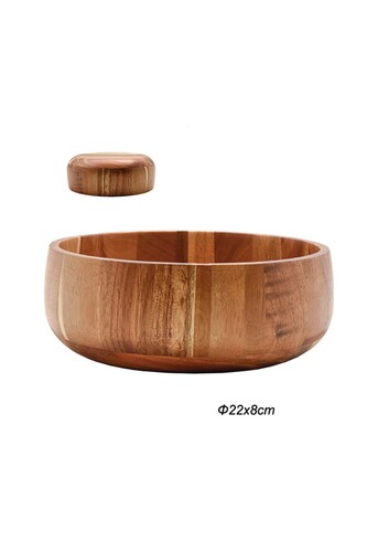 SepetçiBaba - Akasya Yuvarlak Dekoratif Sunum Kasesi 22*8 - 09522 