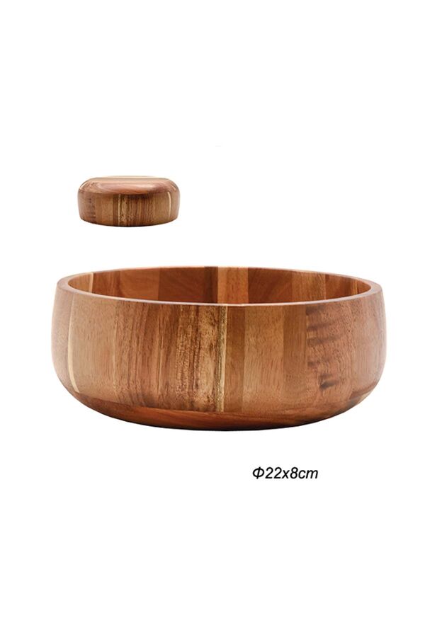 Akasya Yuvarlak Dekoratif Sunum Kasesi 22*8 - 09522 