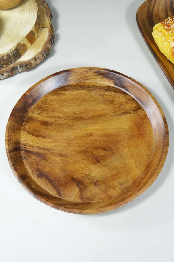 Akasya Yuvarlak Sunum Tabağı Büyük Boy