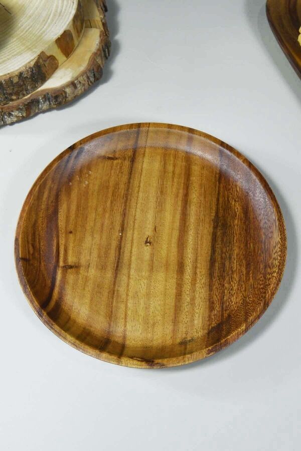 Akasya Yuvarlak Sunum Tabağı Orta Boy