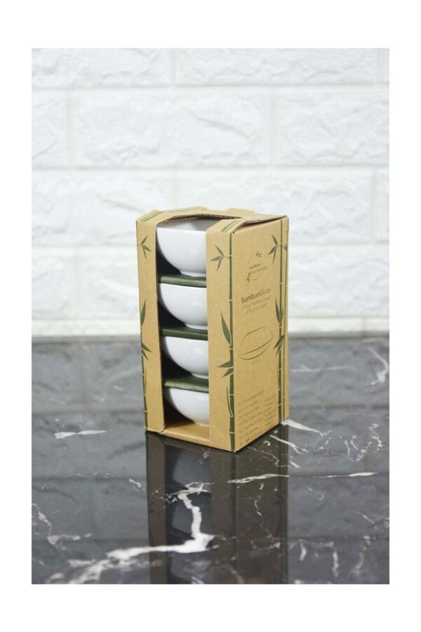 Baize - 4 Parça Porselen Çerezlik