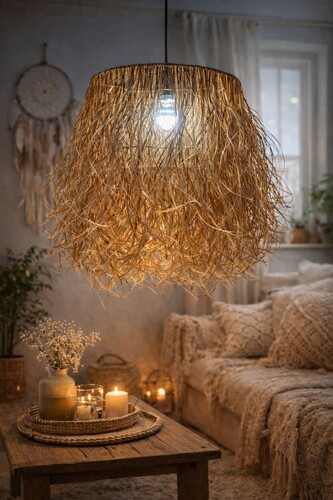 SepetçiBaba - Hasır 2 Katlı Avize - ISM