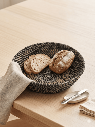 Rattan Ekmek Sepeti Yuvarlak Large - SR14