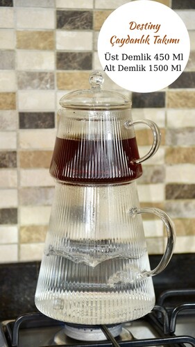 SepetçiBaba - Destiny - Borosilikat Cam Çaydanlık - C01