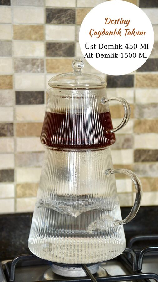 Destiny - Borosilikat Cam Çaydanlık - C01