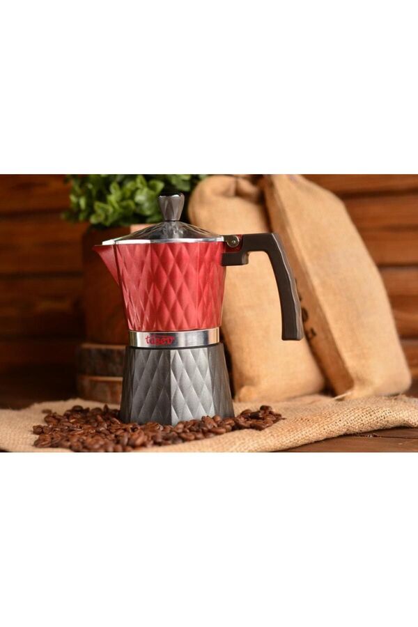 Taşev Tt1204 Diamante Moka Pot 3 Fincan (ALÜMİNYUM)